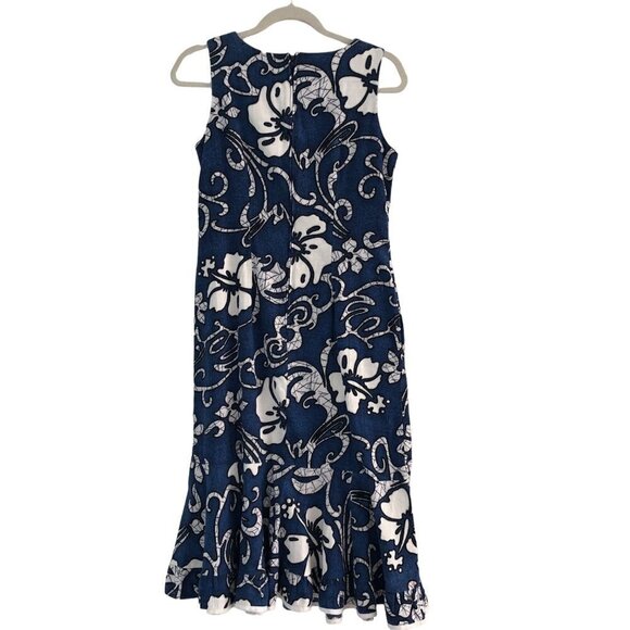 VINTAGE Hawaiian Original Hilo Haittee Dress Flutter Hem Flowers Pulmeria 8 - Picture 2 of 7